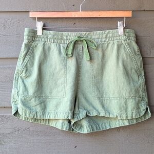 J. Crew New Seaside Short in Linen Blend Utility Green Size Small